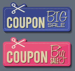 2 Big Sale Coupons Vector