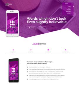 Mobile App Landing Page PSD Template
