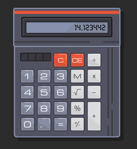 Flat Calculator Vector