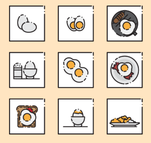 9 Breakfast Icons Vector