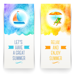2 Elegant Summer Holiday Banners Vector VOL.2