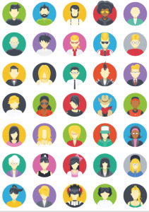 35 Cartoon Character & Avatar Icons Vector