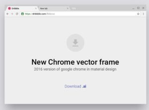 Material Design Style Chrome Browser Vector Frame