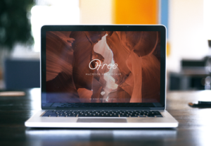 Realistic Desktop MacBook Mockup PSD