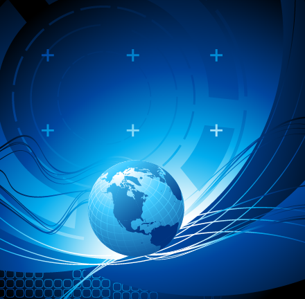 Blue Planet Concept Background Vector 02