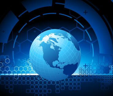 Blue Planet Concept Background Vector 03