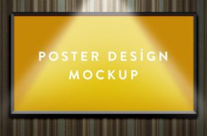 Wall Poster PSD Mockup