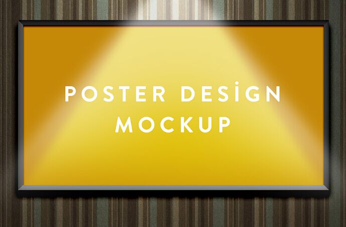 Wall Poster PSD Mockup