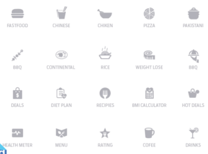 20 Minimal Food Icons PSD