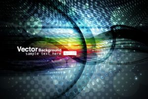 Elegant Dark Lines & Circles Background Vector