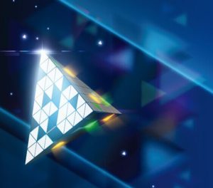 Futuristic 3D Triangle Vector Background