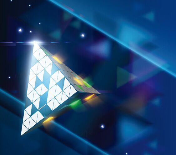 Futuristic 3D Triangle Vector Background