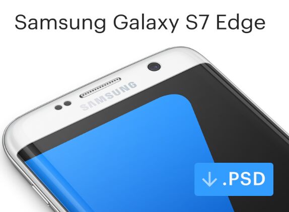 Samsung Galaxy S7 Edge PSD Mockup
