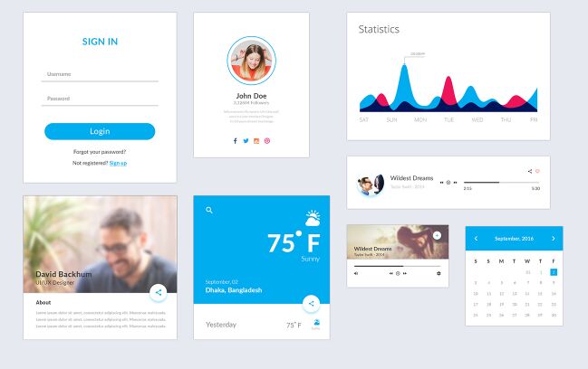 Minimal Clean Material UI Kit