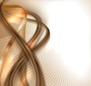 Gold Curves And Mesh Vector Background