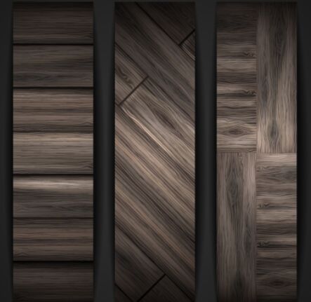 sleek-dark-brown-wooden-banners-vector