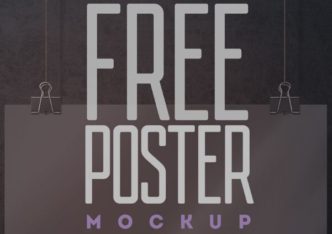 Download Free Hanging Poster Mockup PSD - Free PSD Mockups