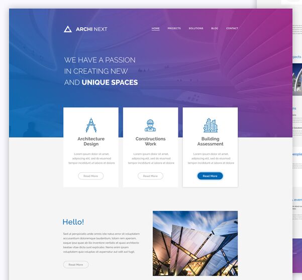 archi-next-one-page-web-template