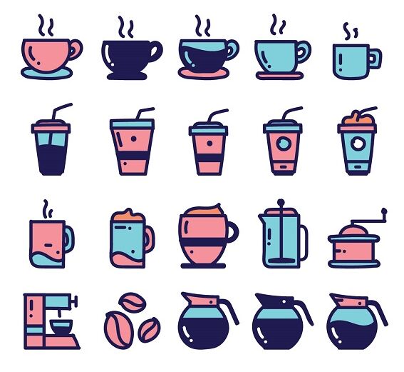 20-coffee-icons-vector