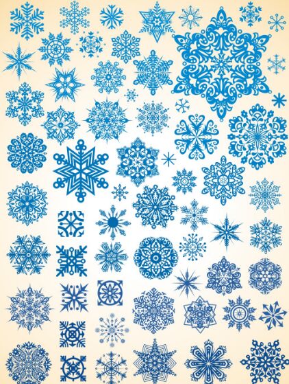 various-snowflakes-vector