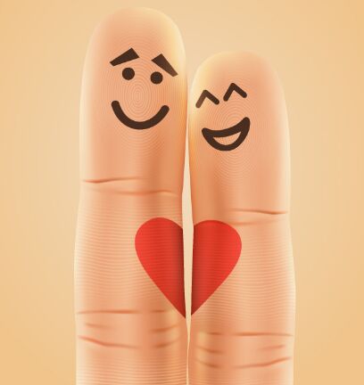 Love Couple Fingers Vector