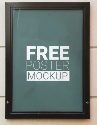 Download Free Realistic Outdoor Wall Poster Mockup PSD - Free PSD Mockups