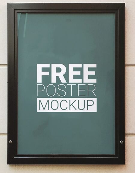 Free Realistic Outdoor Wall Poster Mockup PSD - TitanUI