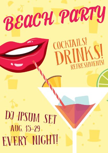 vintage-beach-party-vector-poster