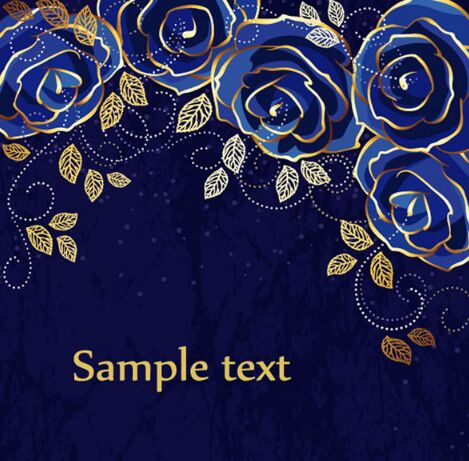 blue-rose-vector-background
