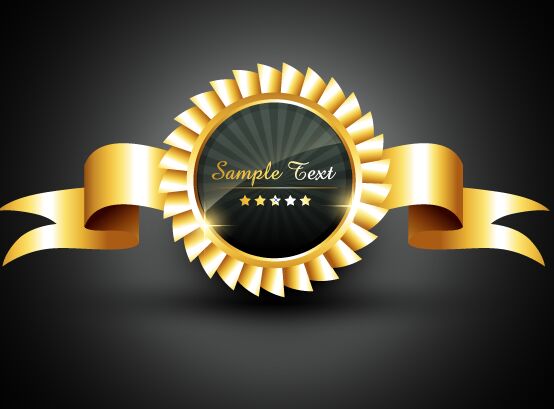 golden-ribbon-medal-vector