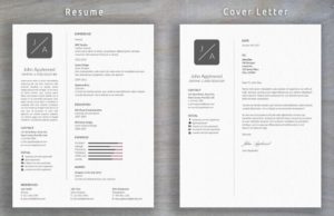 Clean Resume and Cover Letter PSD Mock-ups