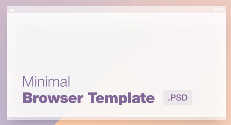 Mini Flat Browser Template PSD