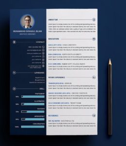 Customizable Print Ready Resume & CV PSD Template