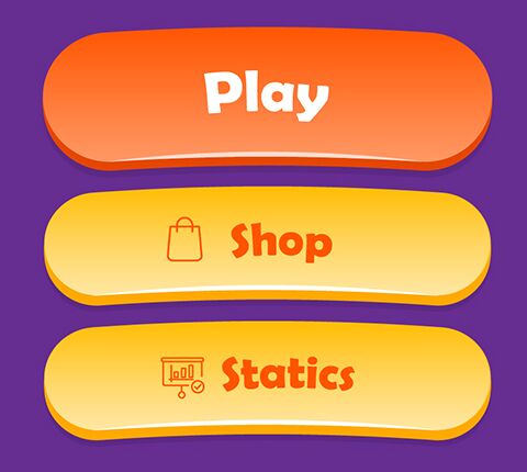 Sweet Game Buttons Vector