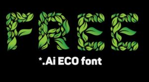 Green ECO Vector Font