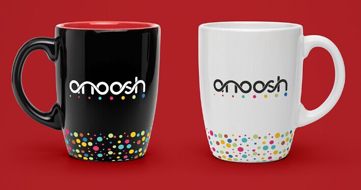 Realistic White Black Coffee Mug PSD Template