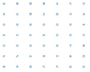 140 Minimal UI Line Icons Vector