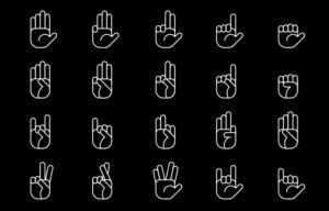 20 Hand Gestures Pack Vector