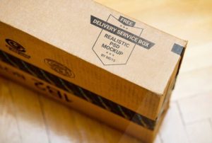 Delivery Packaging Box PSD Mockup