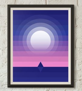 Wall Moonlight Poster Vector