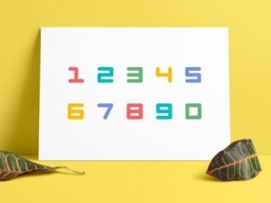 Geometric Monospace Font Vector
