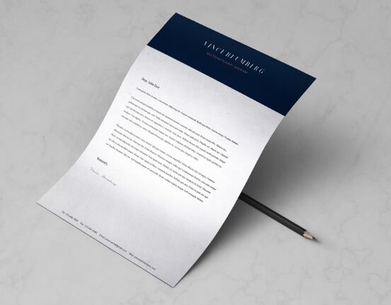 Minimal A4 Letter & Resume Template (PSD+Vector)