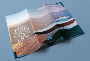 Realistic Tri-Fold Corporate Brochure Mockup PSD