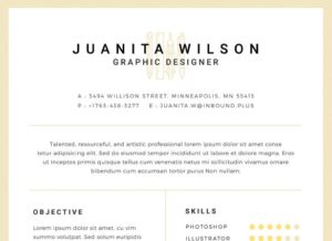 Minimal Modern Resume PSD Template