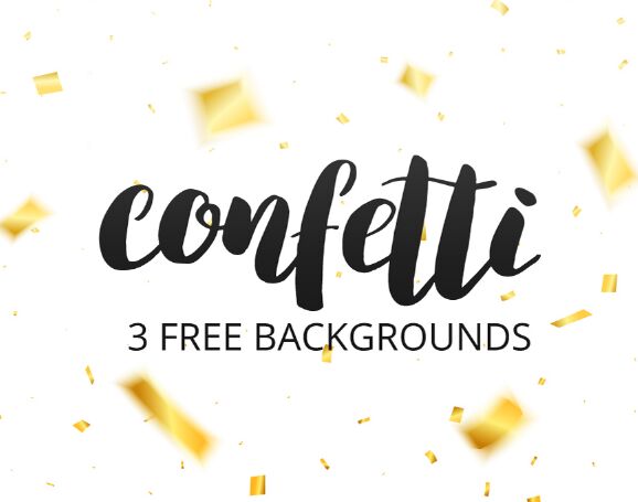 3 Confetti Vector Backgrounds