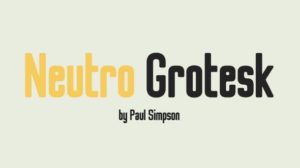 Neutro Grotesk Font