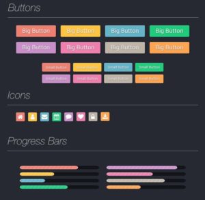 Pretty Simple UI Kit PSD