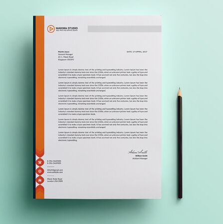Customizable Photorealistic Letterhead Template
