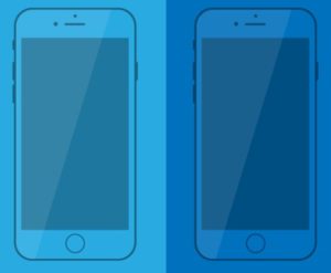iPhone 7 Flat Mockup Vector