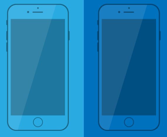 iPhone 7 Flat Mockup Vector